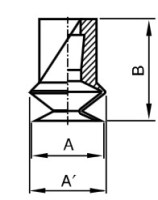 1,5 vlnovcová prísavka fi 5mm nbr VB5-N