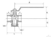 1" guľový ventil s filtrom a sieťovým filtrom MN 322.06