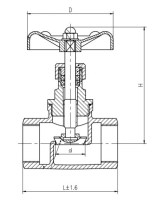 3/4" guľový ventil, nerezová oceľ PN16 FMZG 34