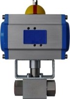 3/8" hydraulický guľový kohút PN500 s pneumatickým pohonom. DA 350.3923