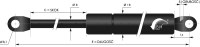 8/18 plynová pružina 150N, zdvih 250 mm, dĺžka 585 mm ST 250 150N D8