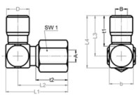 Adaptér pre hadicu 8 až 8 uhlovú, mosadz; FPM VT2646-0806