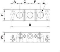 AZ G1 / 4" prívodná doska, prívodná, oddeľovacia 07.053.2