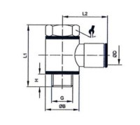 Banjo konektor G1/4 s, pre hadicu 10, MN, FKM 863.014-10