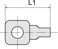 Banjo telo pre G1 / 8 krútený pár, POM 13/12