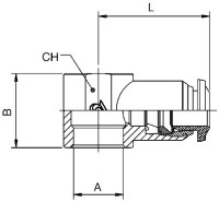 Banjo telo za PLN G3/8 pre hadicu 10 50 500 10-3 / 8