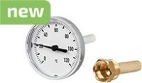 Bimetalový teplomer, priemer 63mm 0-60°C, G1/2, l = 60mm 4321