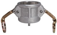 Camlock konektor, DC typ, zásuvka s krytkou, hliník, tesnenie NBR, do 16 bar, teplota do 100 °C