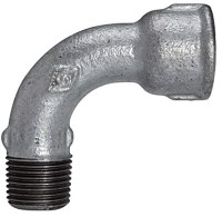 Dlhé koleno, pozinkovaná oceľ, vonkajší/vnútorný závit, -20 °C až + 300 °C (pri 20 baroch)