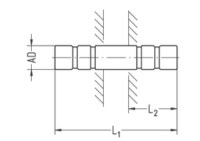 Dvojitá zátka mosadz 10 mm 2622-0808