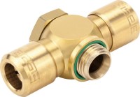 Dvojité banjo GZ1/4 pre 4 hadice, mosadz; FPM VT2638-0402K