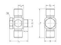 Dvojité banjo GZ1/4 pre 4 hadice, mosadz; FPM VT2638-0402K