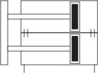 Dvojitý tyčový valec D16x150 s klzným vedením HPSK016.0150BS