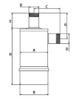 FLVC G4" cyklónový filter pre dúchadlá a vývevy FLVC6080
