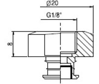 G 1/8w armatúra pre trysky 30-40mm 18F PRO 30-40MM