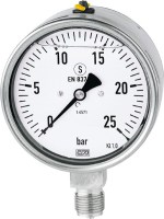 Glycerínový manometer G1/2R, 100mm, 0-16bar, ES 5014