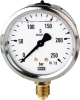 Glycerínový manometer M12x1,5R, 63mm, 0-1bar 702-C-WM