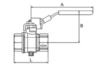 Guľový kohút Rp 1/4 v PN14 s výfukom M5 a uzáverom 321.02