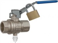 Guľový kohút Rp 2 v PN14 s výfukom 1/4 s blokom. 321,09