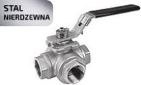 Guľový ventil. GEMINI 1/4 "WWW Three Way" L "Aisi 316 PTFE 2846X202