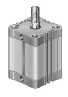 ISO 21287 / UNITOP NSK-M D16-100 kompaktný valec s jednoduchou piestnicou, vonkajší závit