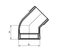 Koleno závitové WZ 45° G3/8, SS316 5021 3/8 ES