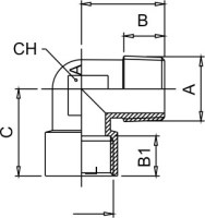 Koleno závitové WZ G3 / 8 5020 3/8
