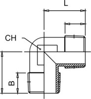 Koleno závitové ZZ G3 / 8z 5000 3/8