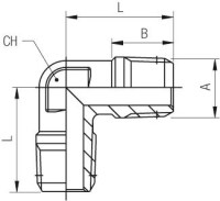 Koleno závitové ZZ R1 / 2 62500 1/2