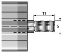 Kompaktný valec ISO21287 D032x0015 vonkajší závit NSKI032.0015M