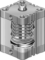 Kompaktný valec UNITOP D063x0025 vratná pružina NSKU063.0025SEA