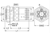 kompletný zásuvný multikonektor V VT1800-3204