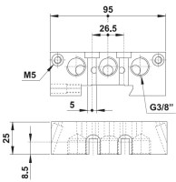 Koncová doska AZ G1/4", ľavá 07.055.2