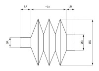 Kryt piestnice ISO D80 / 100 zdvih 601-750mm OSL080 / 100.0750