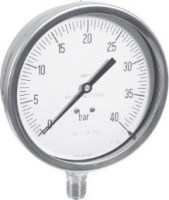 Kyseline odolný manometer G1/2R, 150mm, 0-100bar M150R.SN100G12
