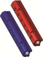 Modrý rozdeľovač 2x1'' - 16x1/4'' R 1-1 / 4-16-646 B