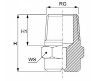 Mosadzná tryska, štandardná G1/4"; uhol 60°; 7,80 l/min PNRJBQ1780T1
