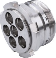 multikonektorová zásuvka pre 6 konektorov, mat: nerez 1851-060601