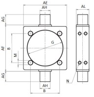Nastaviteľný strmeň D50, nerezová oceľ AISI 304 XCIR-IN / 050