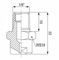 Nízkoprietoková tryska G1 / 8" mosadz; uhol 110°; 0,26 l/min PNRJAJ0260T1
