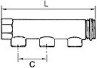 Oddeľovacia lišta 2xG1 2xGW1 / 2 VT 1128