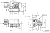 Olejová vákuová pumpa 40m3/h, 1.1kW, 230V OL045V1.1MA