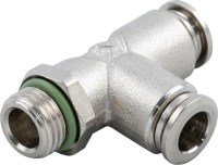 Otočná T-konektor G1/4z pre hadicu 10, FKM 40226V 10-1/4