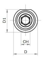 Pohon ISO6432 D25X0200 proti otáčaniu DNMQ025.0200