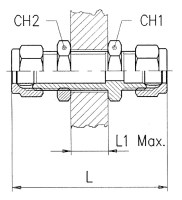Prepážková vsuvka pre rúrku 4, poniklovaná mosadz 10465NO 4