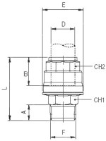 Priama spojka Fi-20 G3/4Z Infinity System 90010 20-3 / 4