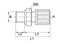 Priama spojka G1/4 pre hadicu 9/12, PFA 120.14.603