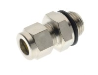 Priame krútené šróbenie pre medené rúrky, vonkajší závit G, séria 10000, poniklovaná mosadz