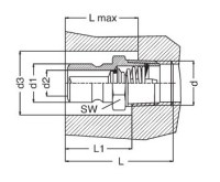 Pripojenie pre vstrekovacie formy DN6 DME, GZ 3/8, s ventilom K06DZ GZ38
