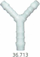 Redukčný Y-kus 2x 4mm, 1x 6mm POM 36.711